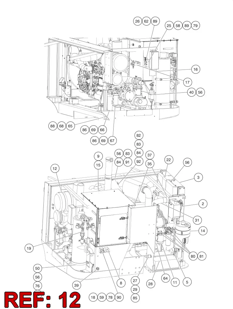 55094573 550 945 73 AIR FILTER ASSEMBLY - Sandvik Technical Drawing