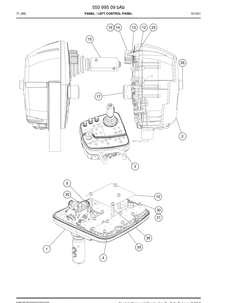 55094575 550 945 75 Cover - Sandvik Technical Drawing