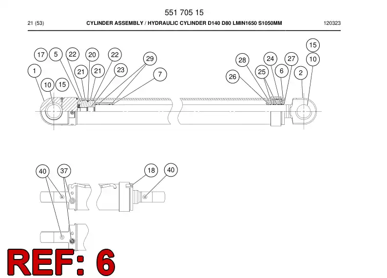 55094624b 550 946 24b Cover, Front - Sandvik Technical Drawing