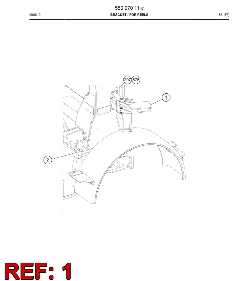 55094717 550 947 17 Bracket - Sandvik Technical Drawing
