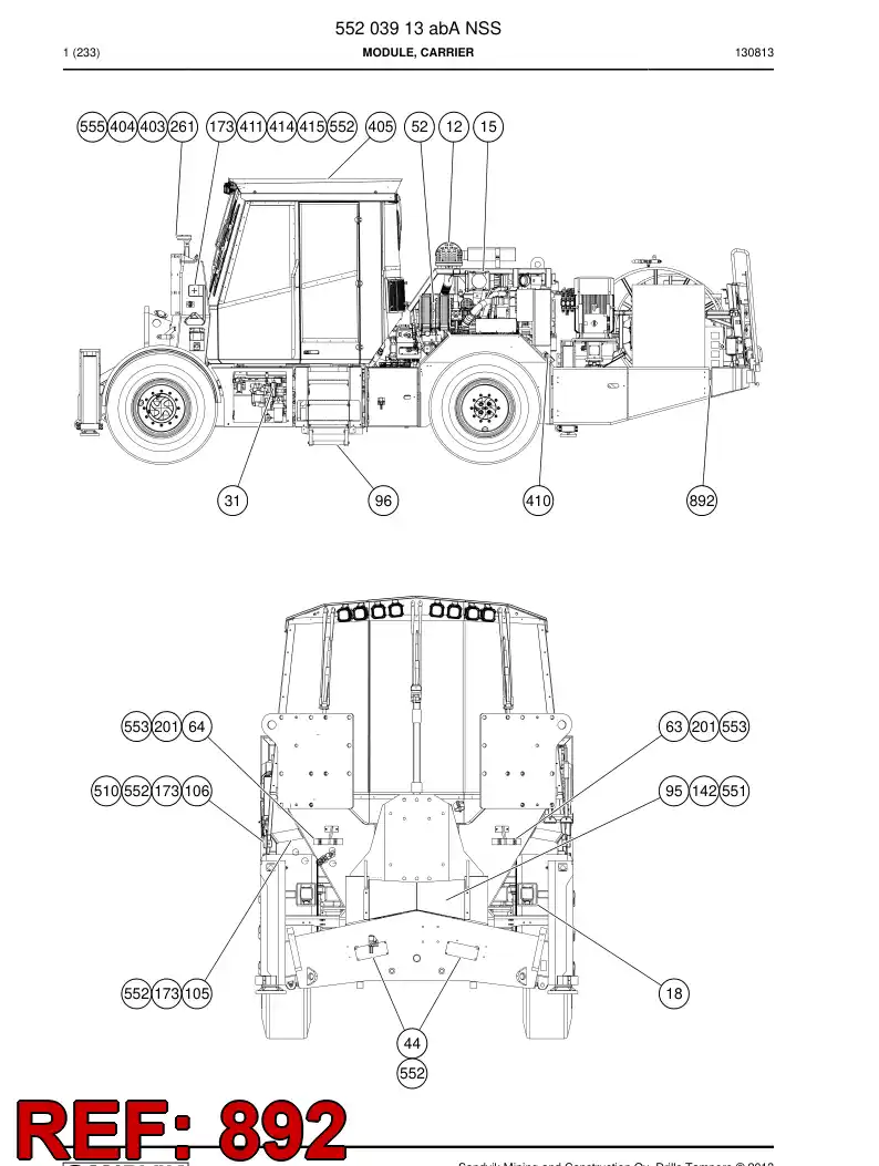 55094828 550 948 28 Bracket - Sandvik Technical Drawing