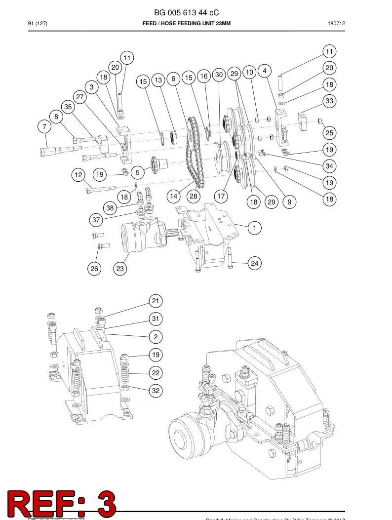 55094833b 550 948 33b Supporting block - Sandvik Technical Drawing