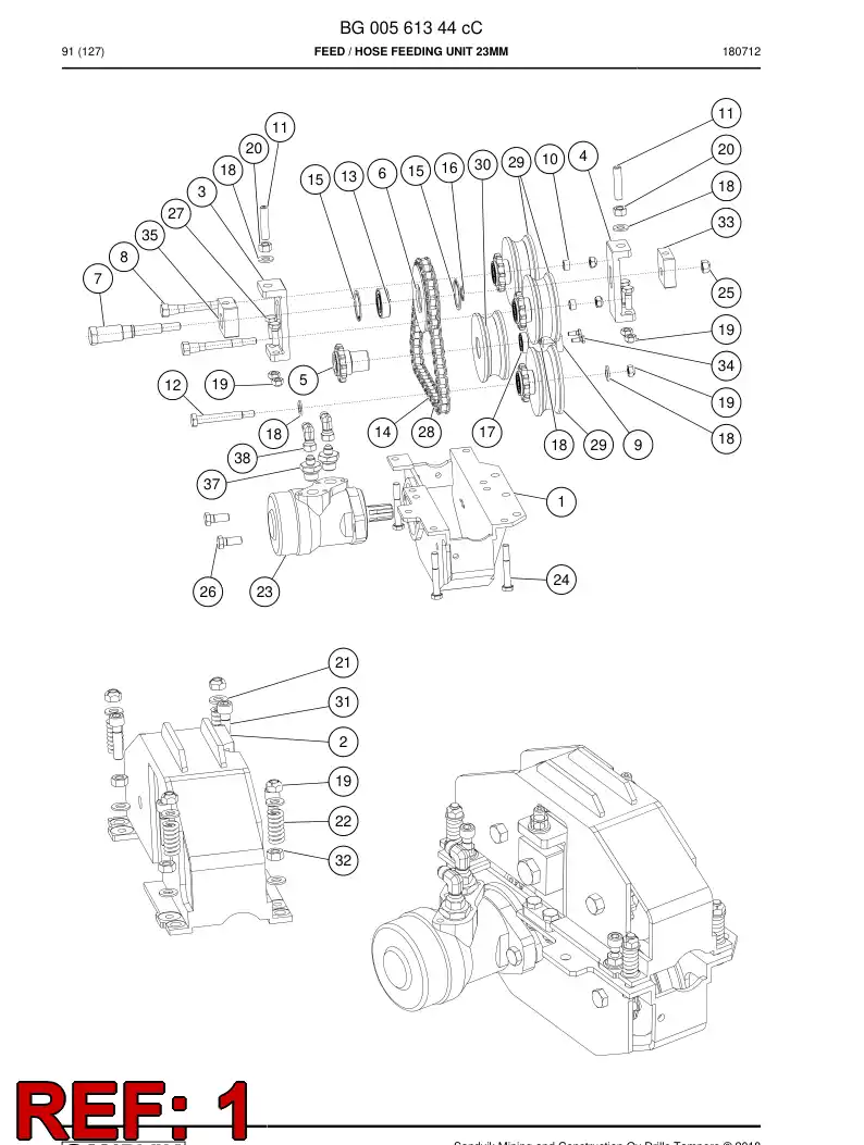 55094892 550 948 92 Frame - Sandvik Technical Drawing