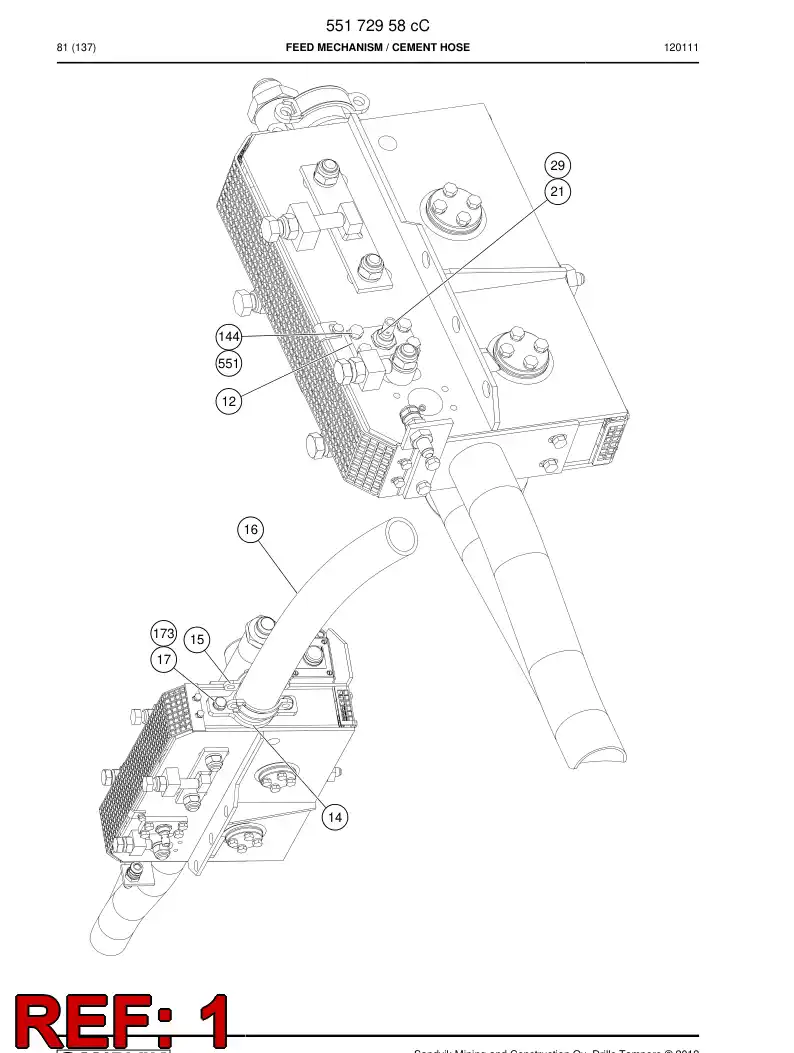 55095006 550 950 06 Body - Sandvik Technical Drawing