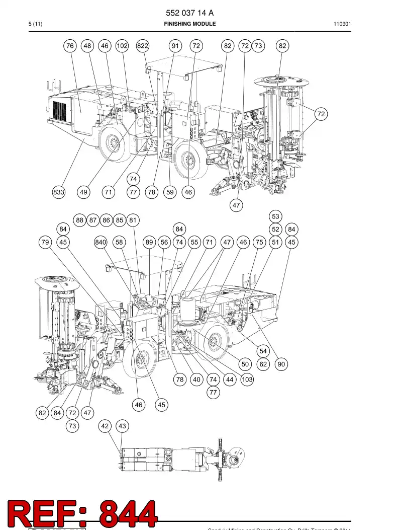 55095211 550 952 11 Sign - Sandvik Technical Drawing