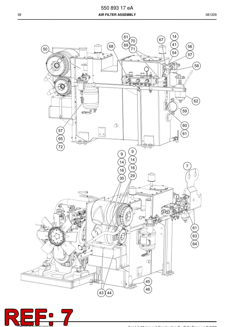 55095441 550 954 41 Bracket - Sandvik Technical Drawing