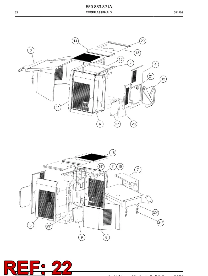 55095459 550 954 59 Lever - Sandvik Technical Drawing