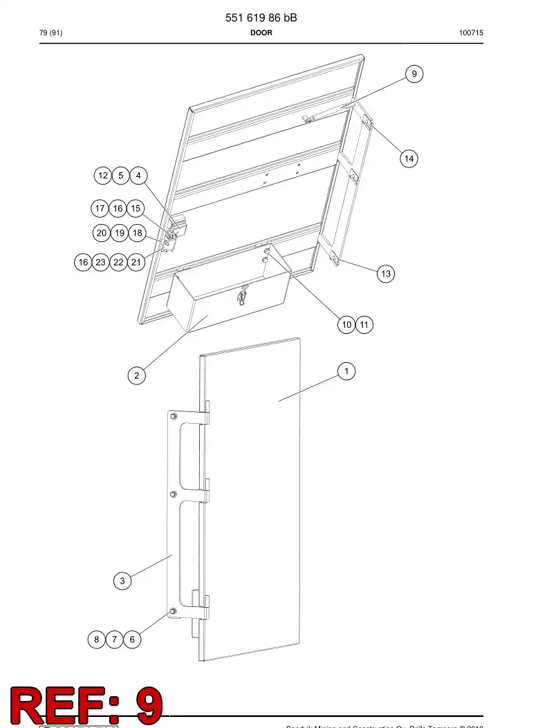 55095472 550 954 72 Spring, Gas - Sandvik Technical Drawing