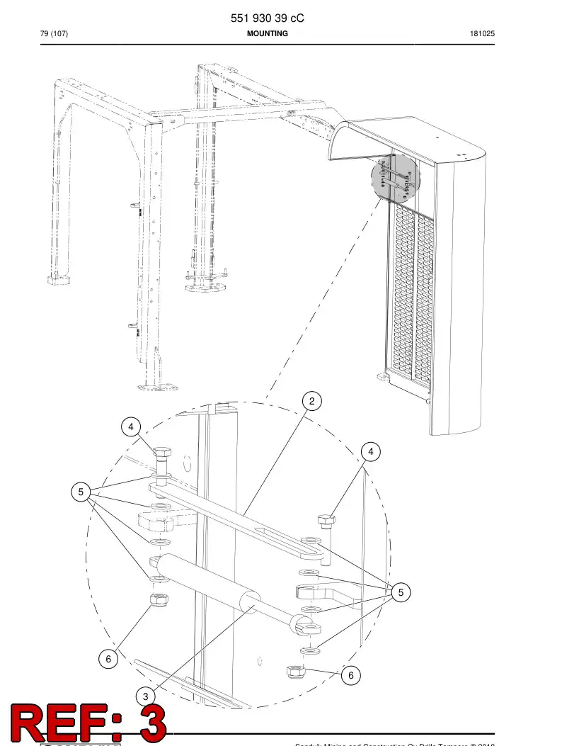 55095472a 550 954 72a Spring, Gas - Sandvik Technical Drawing