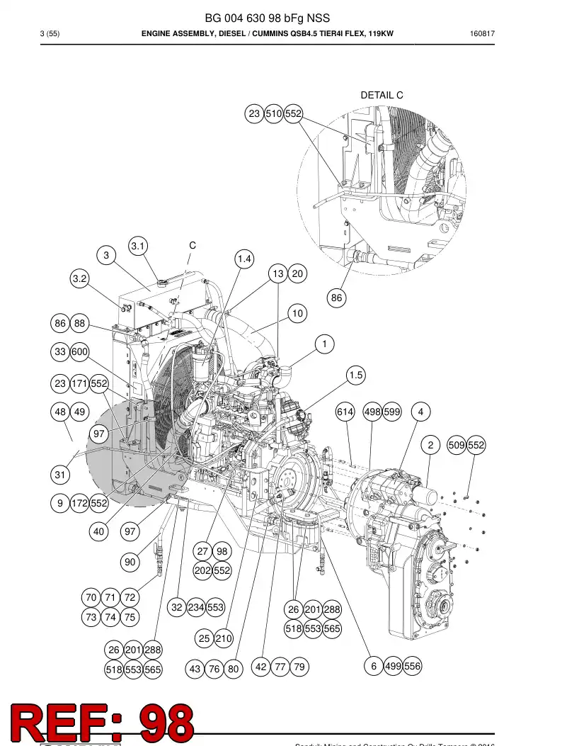55095483a 550 954 83a O-Ring - Sandvik Technical Drawing