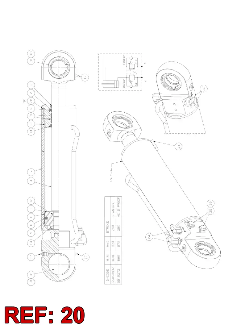 55095543 550 955 43 O-Ring - Sandvik Technical Drawing