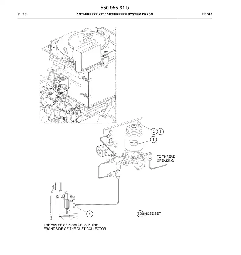 55095561b 550 955 61b Anti-freeze kit - Sandvik Technical Drawing