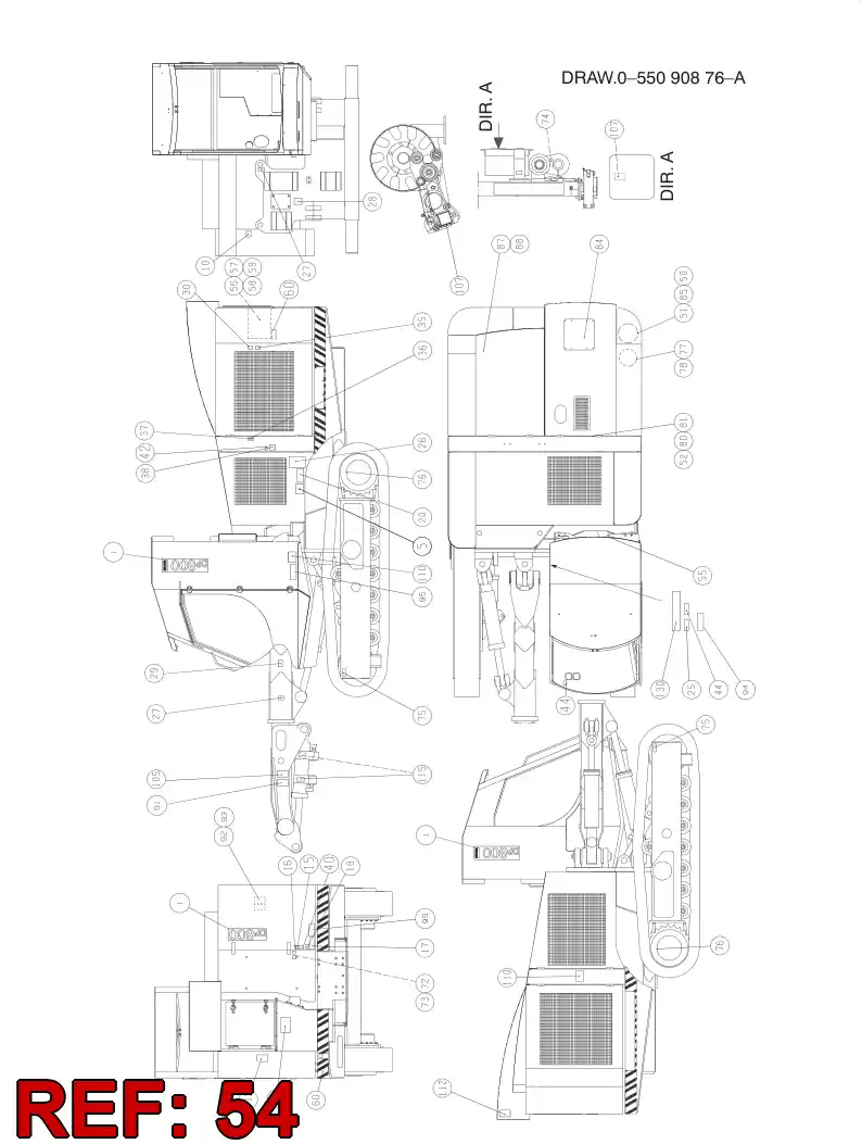 550 955 76 Decal - drawing