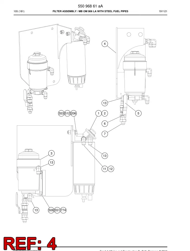 55095595 550 955 95 Bracket - Sandvik Technical Drawing