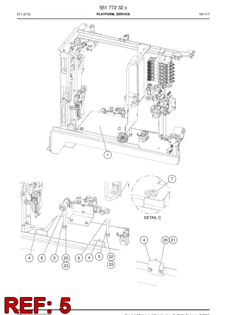 55095635 550 956 35 Pin - Sandvik Technical Drawing