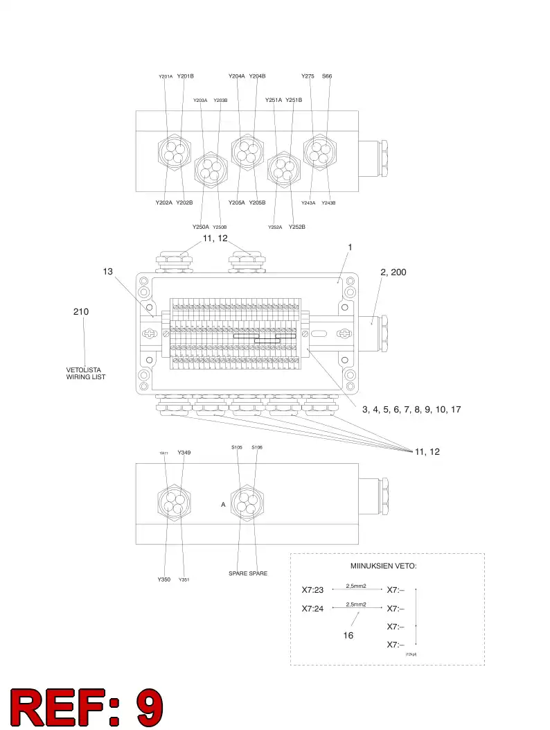 55095682 550 956 82 Switching bridge - Sandvik Technical Drawing