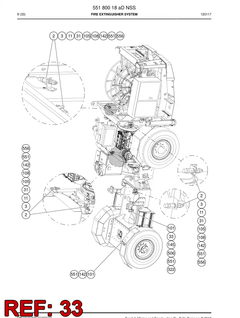 55095788 550 957 88 Bracket - Sandvik Technical Drawing