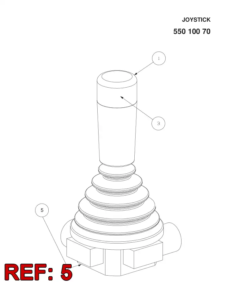 55095847 550 958 47 JOYSTICK ACCESSORY - Sandvik Technical Drawing
