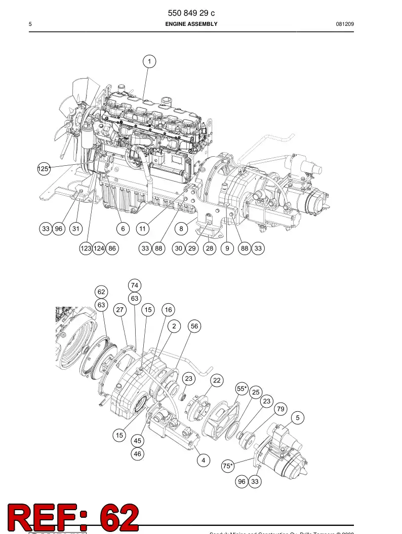 55095868 550 958 68 Hexagon head screw - Sandvik Technical Drawing