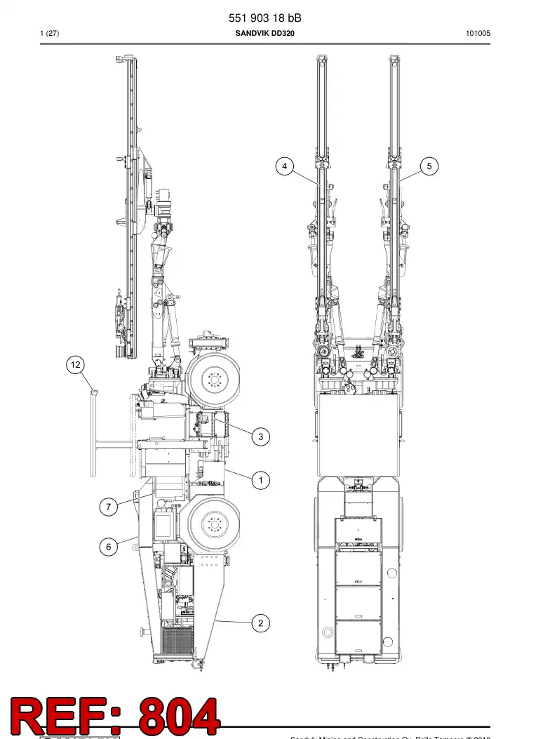 55096018b 550 960 18b Hosing - Sandvik Technical Drawing