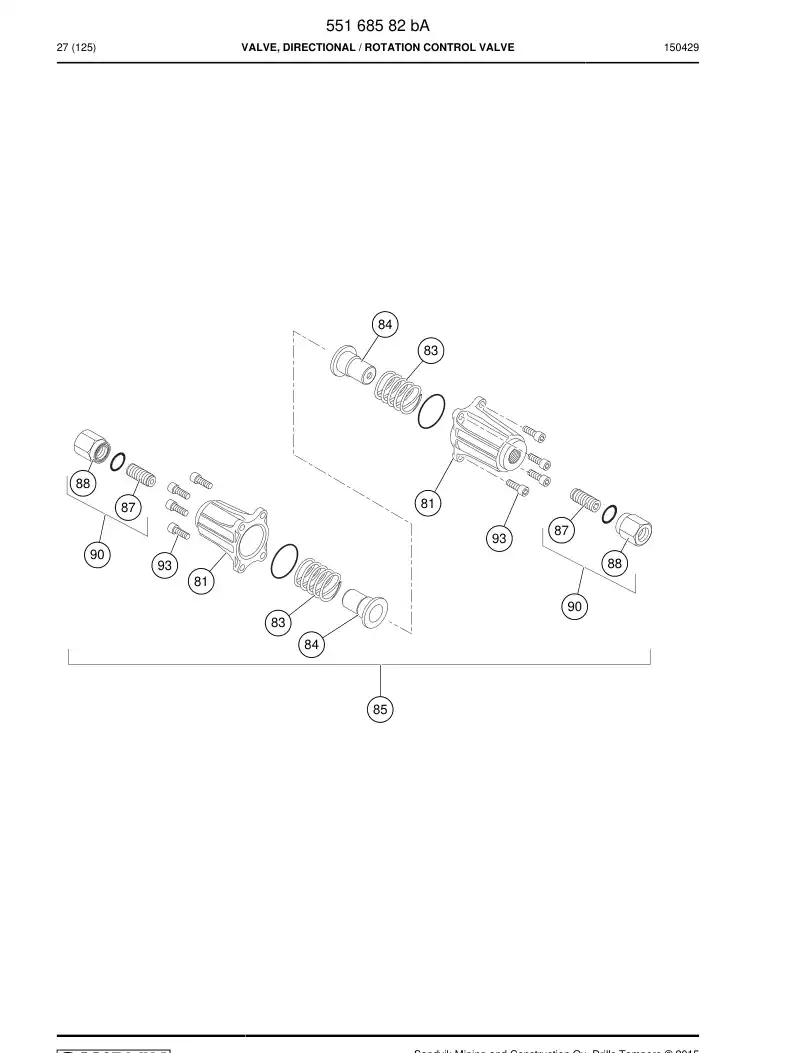 55096072 550 960 72 Limiter - Sandvik Technical Drawing