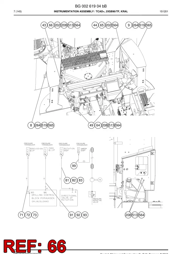 55096218 550 962 18 Plate, Mounting - Sandvik Technical Drawing