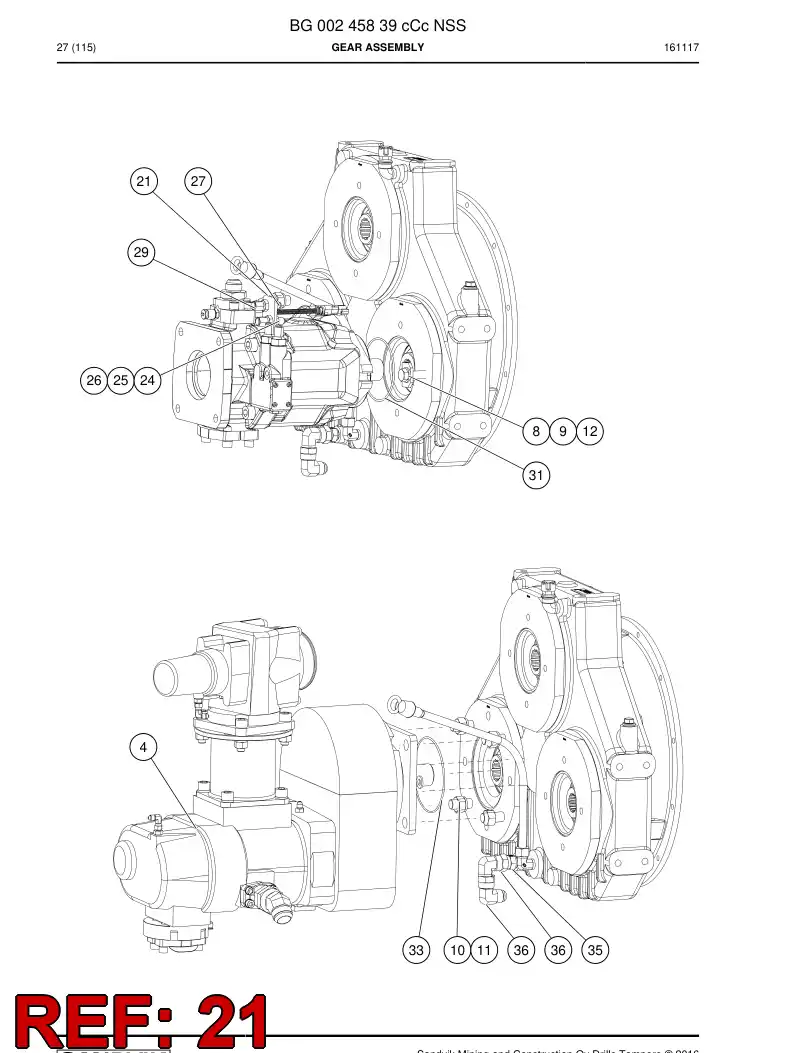 55096219a 550 962 19a Support, Hose - Sandvik Technical Drawing