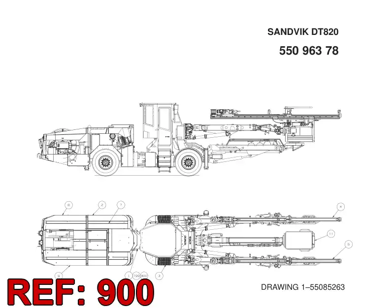 55096377 550 963 77 SEPARATE PARTS - Sandvik Technical Drawing