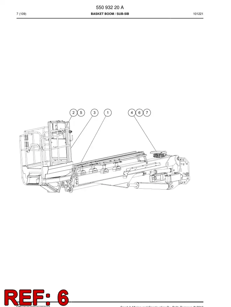 55096475d 550 964 75d HOSING - Sandvik Technical Drawing