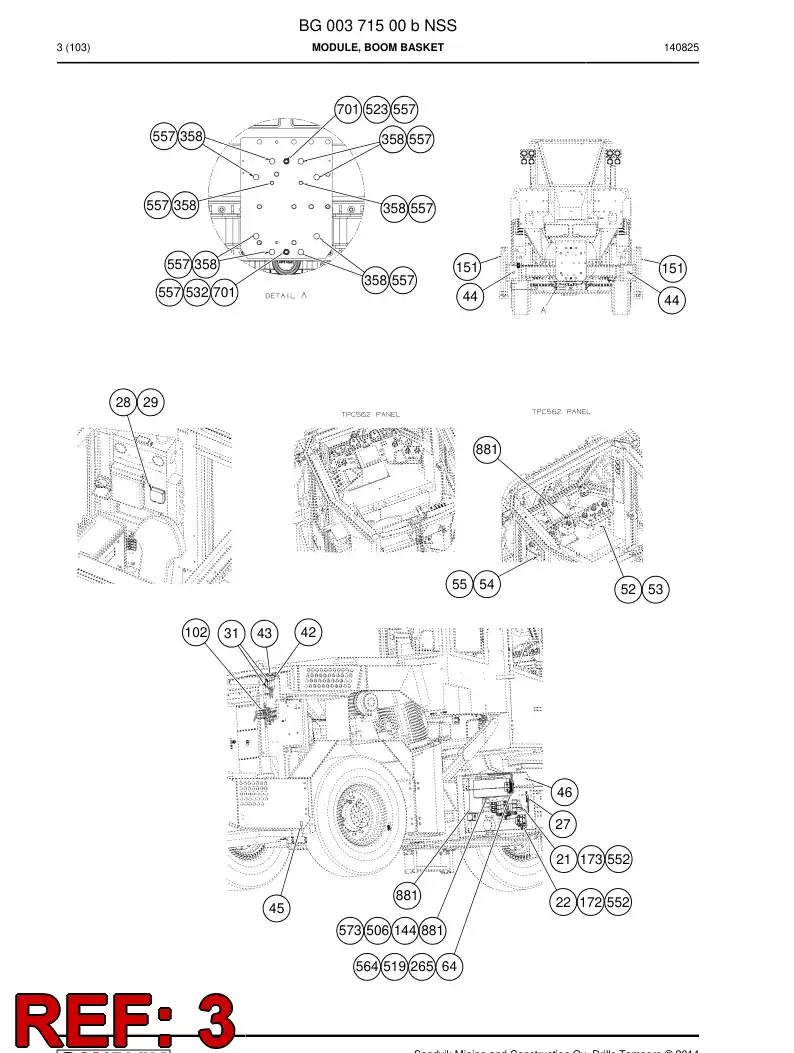 55096480e 550 964 80e Hosing Set - Sandvik Technical Drawing