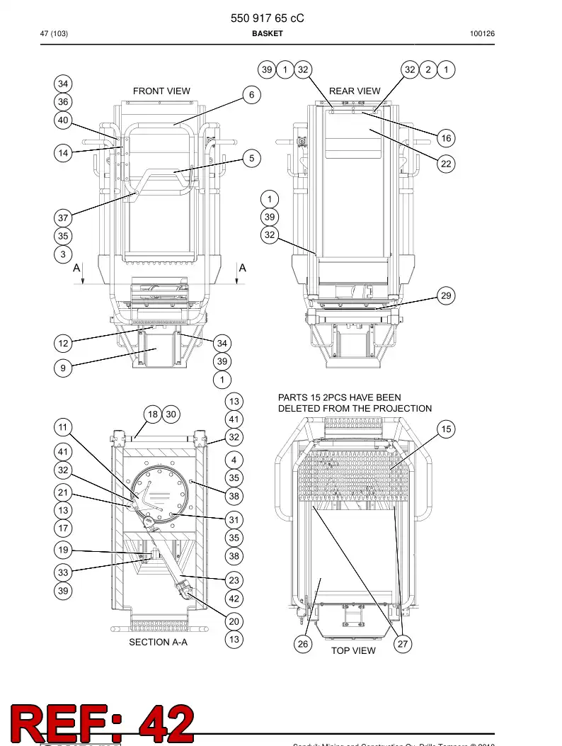 55096481b 550 964 81b HOSING - Sandvik Technical Drawing