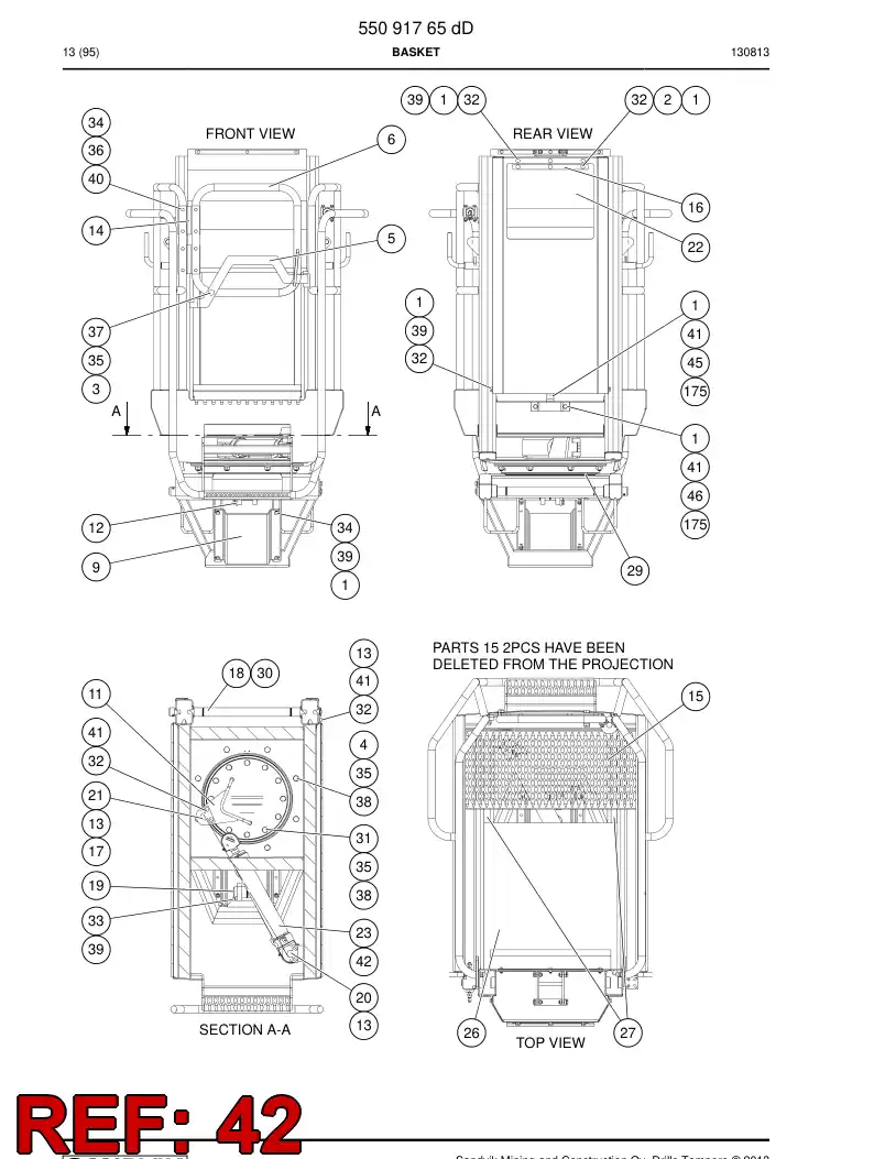 55096481e 550 964 81e Hosing Set - Sandvik Technical Drawing