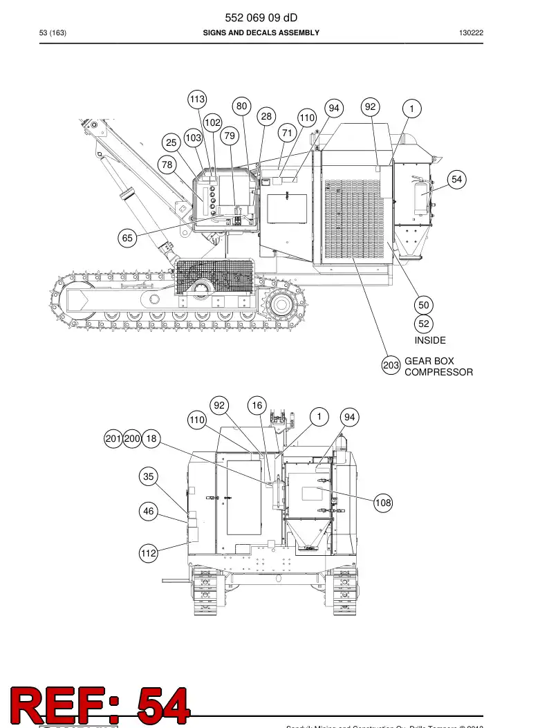 55096484 550 964 84 Decal - Sandvik Technical Drawing