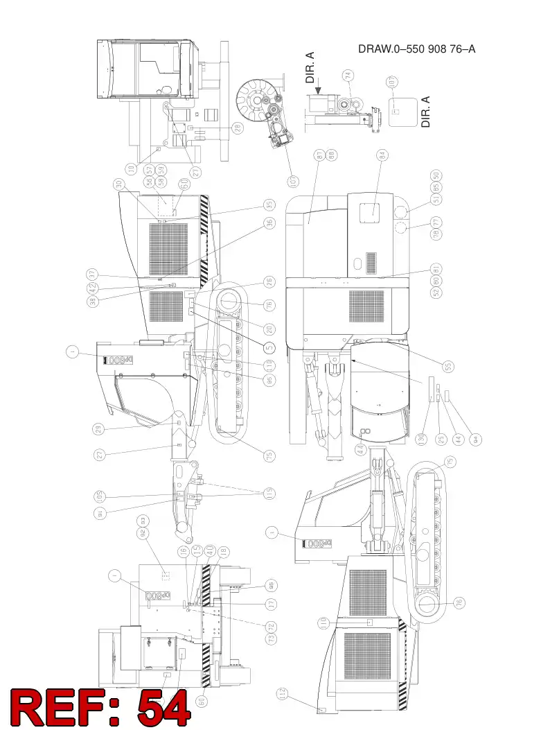 55096487 550 964 87 DECAL - Sandvik Technical Drawing