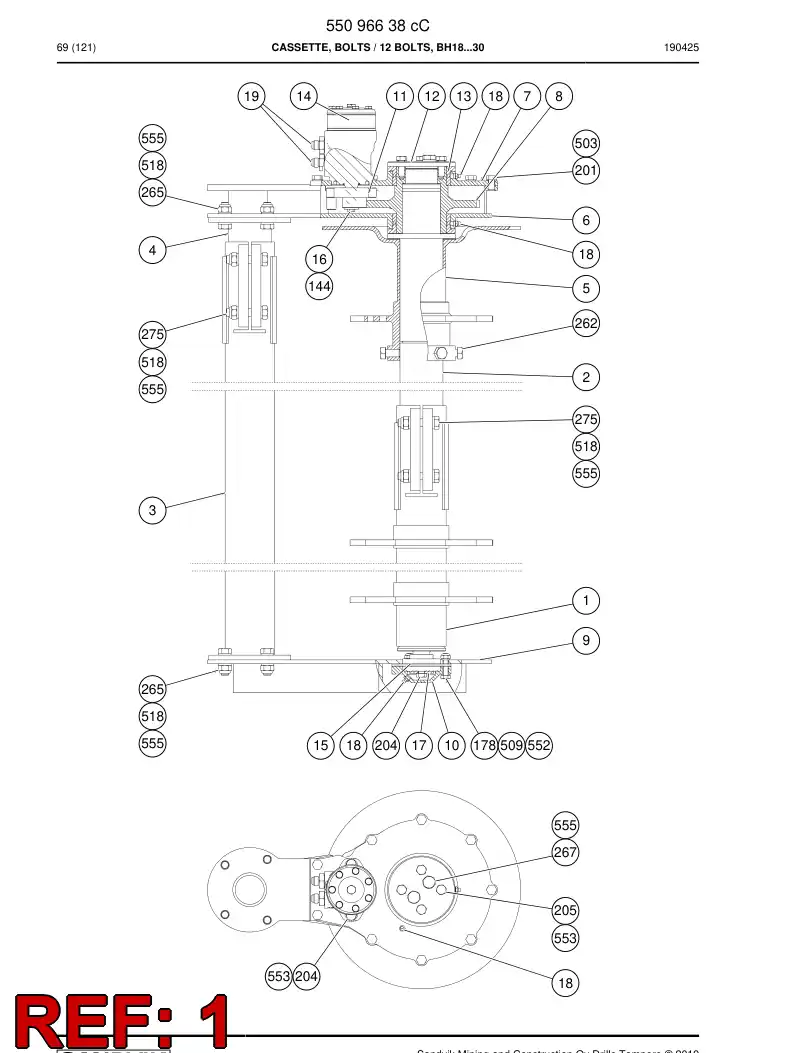 55096619 550 966 19 Pipe - Sandvik Technical Drawing