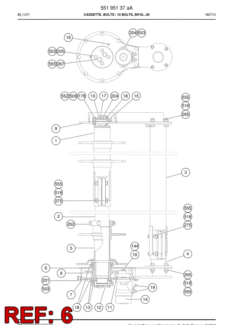 55096624 550 966 24 Housing - Sandvik Technical Drawing