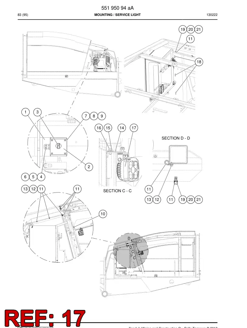 55096704c 550 967 04c Light - Sandvik Technical Drawing