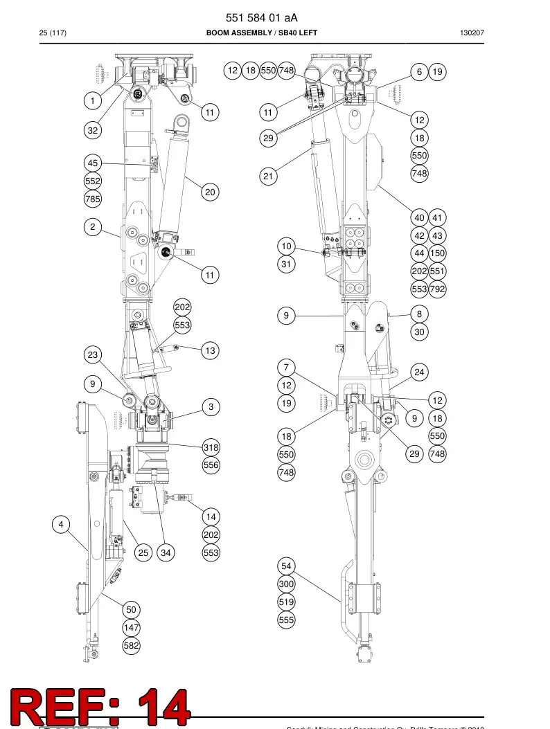 55096781c 550 967 81c Supporting block - Sandvik Technical Drawing
