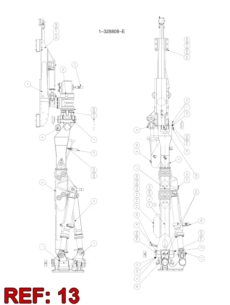 55096806 550 968 06 HOSE SUPPORT - Sandvik Technical Drawing