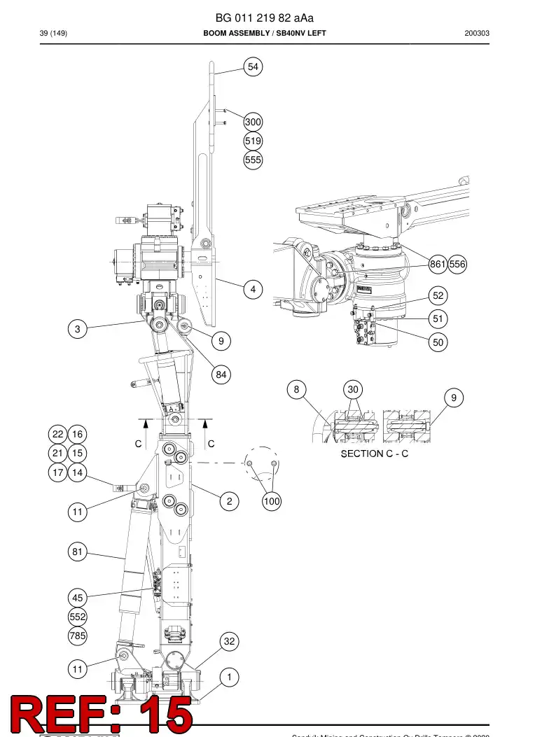 55096857c 550 968 57c Strap, Metal - Sandvik Technical Drawing