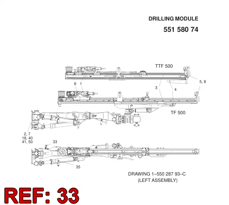 55096879 550 968 79 HOSE SUPPORT - Sandvik Technical Drawing