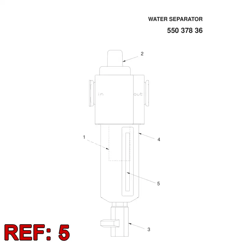 550 968 94 Level sight indicator Liquid level lens kit - drawing