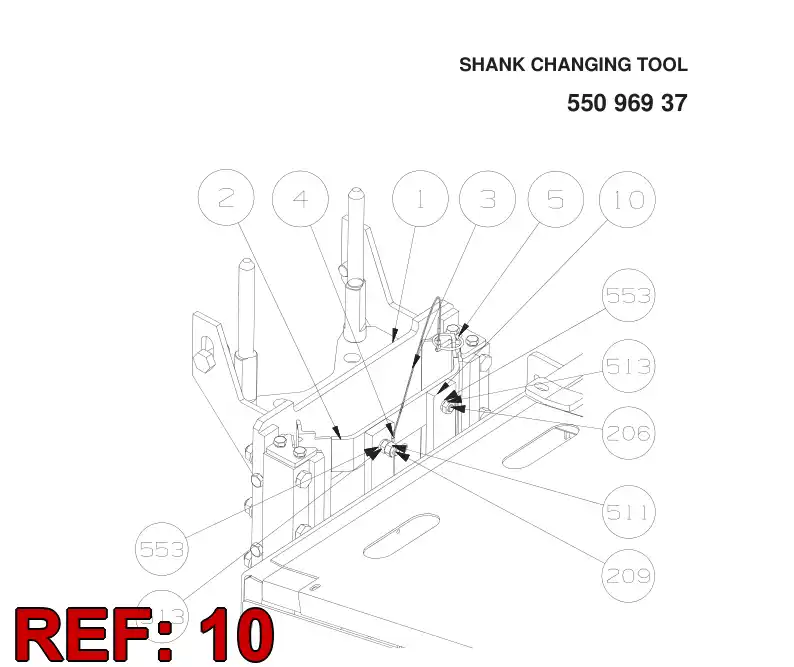55096942 550 969 42 FLAT BAR - Sandvik Technical Drawing