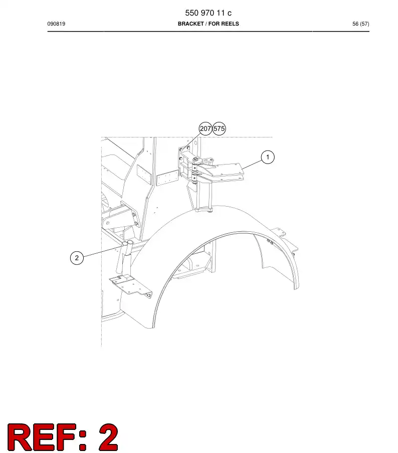 55096950 550 969 50 Bracket - Sandvik Technical Drawing