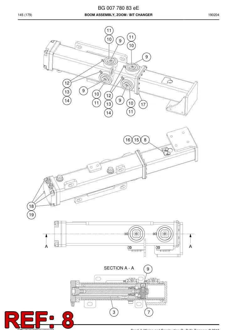 55097268 550 972 68 Plate - Sandvik Technical Drawing