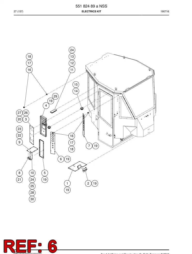 55097414 550 974 14 Cover - Sandvik Technical Drawing
