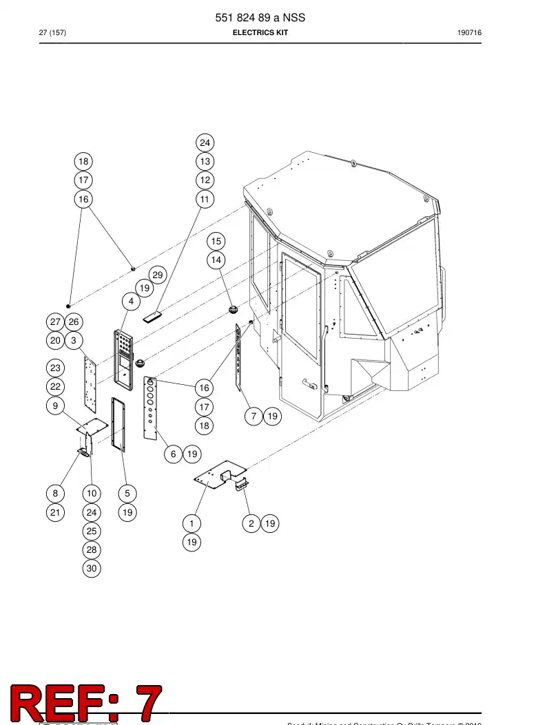 55097415 550 974 15 Cover - Sandvik Technical Drawing
