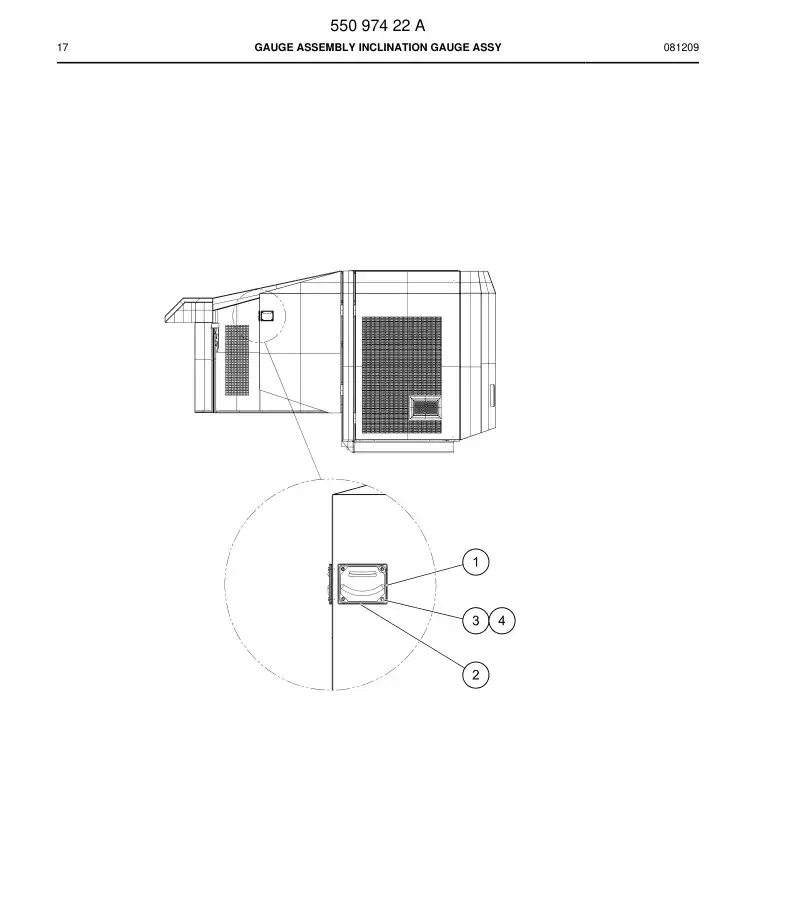 55097422 550 974 22 GAUGE ASSEMBLY - Sandvik Technical Drawing