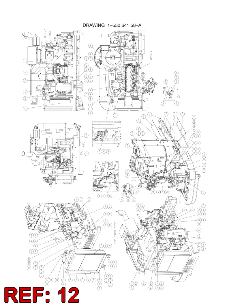 55097557 550 975 57 AIR FILTER ASSEMBLY - Sandvik Technical Drawing