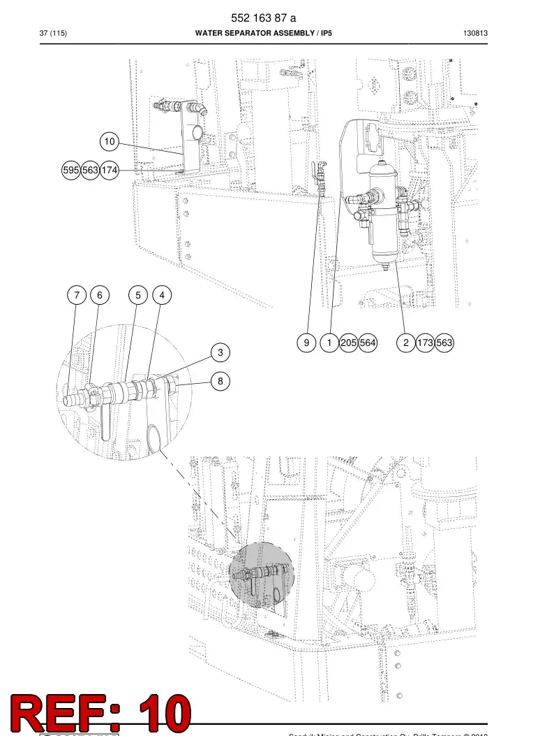 55097593 550 975 93 Bracket - Sandvik Technical Drawing